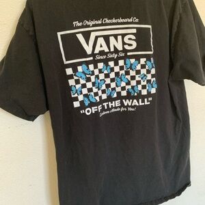 Vans Black Short Sleeve Tee with Subtle Design. Size L